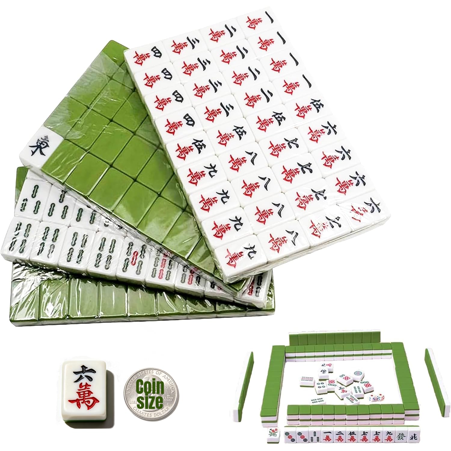 Amazon.com: Harborway Mini Chinese Mahjong Set - 144pcs